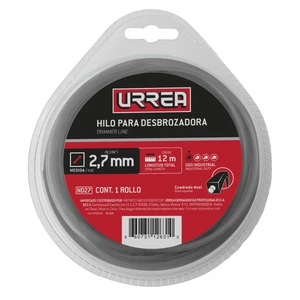 Urrea-ND27 / ND27 Nailon cuadro dual para desbrozadora doble blister, 2.7 mm x 12 m Urrea