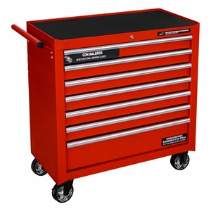 Urrea-P36M7 / P36M7 Gabinete móvil 7 gavetas color rojo serie P 36 in