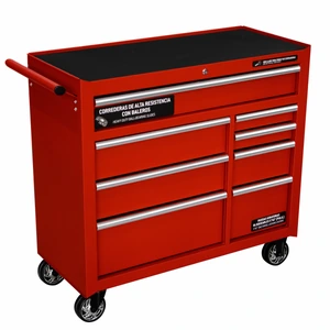 Urrea-P41M8 / P41M8 Gabinete móvil 11 gavetas colo r rojo serie P 41 in