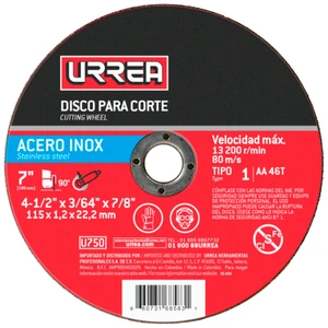 Disco abrasivo tipo 1 para Urrea
