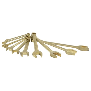 Urrea-UH1200G / UH1200G Juego de llaves combinadas de bronce-aluminio antichispa en pulgadas, 12 puntas, 10 piezas Urrea