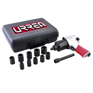 Urrea-UP731K / UP731K Juego de pistola de impacto neumática cuadro de 1/2" y accesorios en pulgadas, 13 piezas Urrea