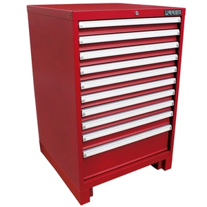 Urrea-X28F10 / X28F10 Gabinete fijo con 10 gavetas color rojo serie X 28" Urrea