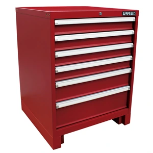 Urrea-X28F6 / X28F6 Gabinete fijo con 6 gavetas color rojo serie X 28" Urrea