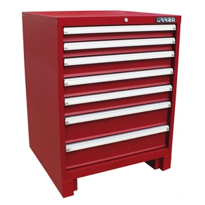 Urrea-X28F7 / X28F7 Gabinete fijo con 7 gavetas color rojo serie X 28" Urrea