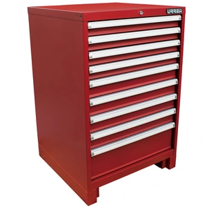 Urrea-X28F9 / X28F9 Gabinete fijo con 9 gavetas color rojo serie X 28" Urrea
