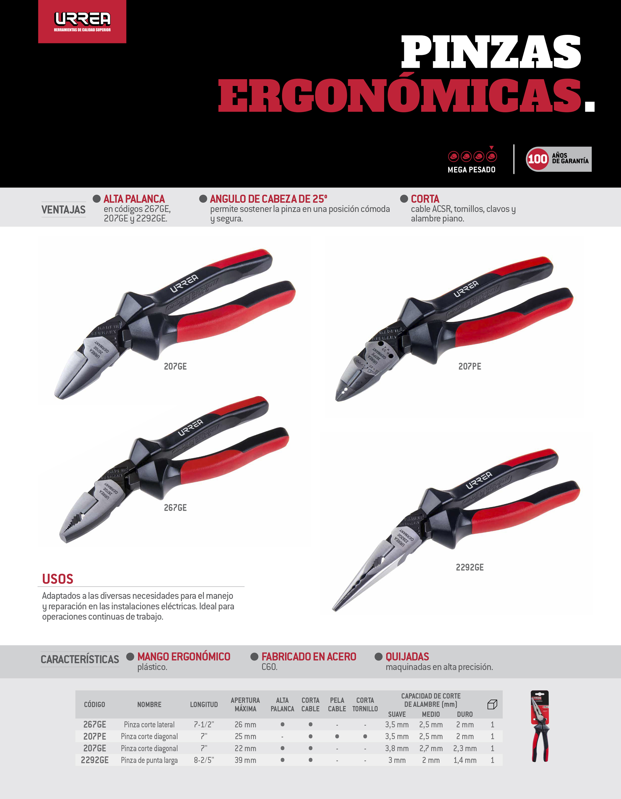 Urrea 274 Quick Release Pipe Pliers - 7-Inch Long With SAFE-T-STOP & Parallel Jaws For Plumbing, Auto Work - View #8