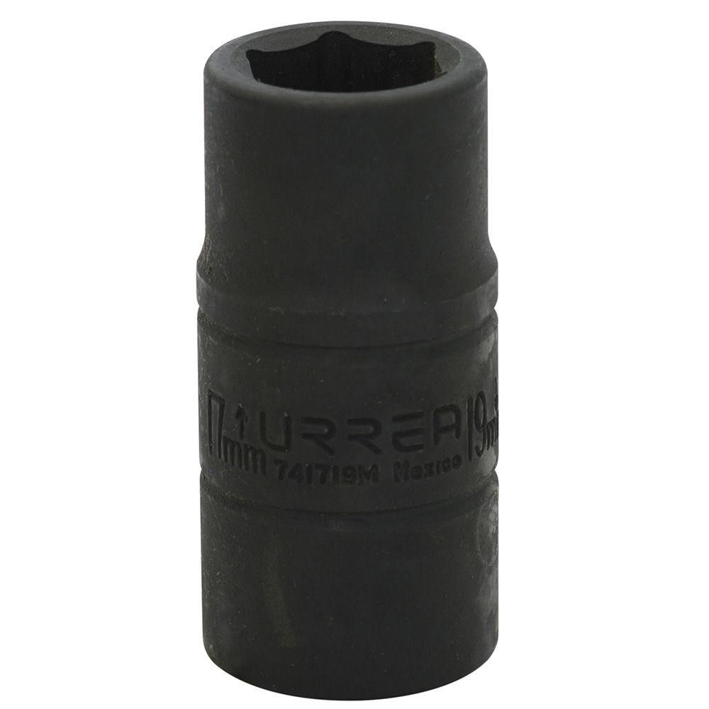 Urrea-741719M / 741719M Dado de impacto corto doble boca métrico cuadro de 1/2", 17 x 19 mm Urrea