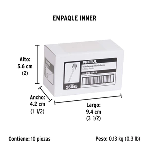 Bolsa con 5 válvulas para inflar balones, PRETUL