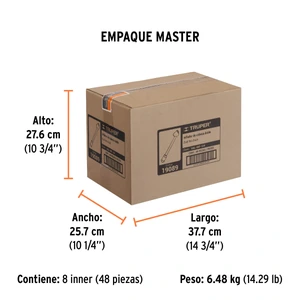 Inflador de cabeza doble, cuerda 1/4 NPT, Truper