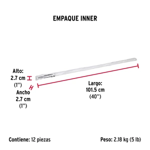 Varilla roscada de 1 m x 1/4