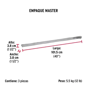 Varilla roscada de 1 m x 3/4