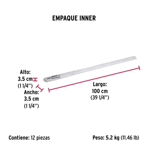 Varilla roscada de 1 m x 3/8