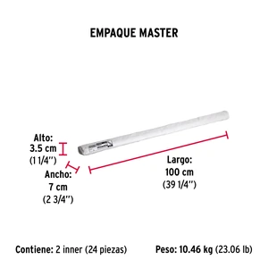 Varilla roscada de 1 m x 3/8