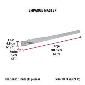 Varilla roscada de 1 m x 7/16
