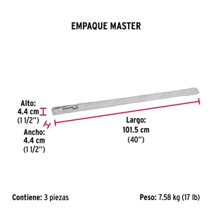 Varilla roscada de 1 m x 7/8