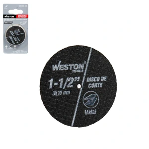 DISCO DE CORTE REFORZADO CON FIBRA DE VIDRIO 1-1/2" ESPESOR 0.045" (Emp. c/10 pzs)