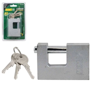 WESTON-BL-0240 / BL-0240 CANDADO ANTIPALANCA DE ACERO 80MM C/3 LLAVES (CAJA C/6 PZAS - PRECIO X PIEZA)
