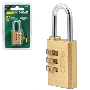 WESTON-BL-0245 / BL-0245 CANDADO DE COMBINACION DE LATON 21MM (CAJA C/12 PZAS - PRECIO X PIEZA)