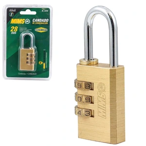 WESTON-BL-0250 / BL-0250 CANDADO DE COMBINACION DE LATON 28MM (CAJA C/6 PZAS - PRECIO X PIEZA)