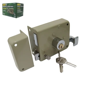 WESTON-BL-0580 / BL-0580 CERRADURA DE SOBREPONER IZQUIERDA, INSTALA FACIL, 2 LLAVES TRADICIONALES (CAJA COLOR)