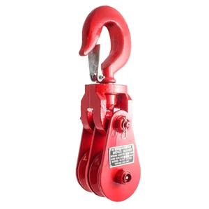 PASTECA GIRATORIA DOBLE 4T 4.5" C/GANCHO ROJO 1/2"