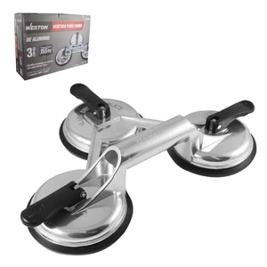 VENTOSA P/VIDRIO D/ALUMINIO 3 COPAS CAP. 155KG