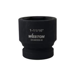 WESTON-DI-040506-32 / DI-040506-32 DADO DE IMPACTO CORTO CUADRO 1" 6 PUNTAS 1-11/16"