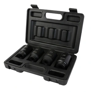 JGO. DE 4 DADOS DE IMPACTO LARGOS CUADRO 1/2" METRIC. PARA TUERCA DE EJE DE TRANSMISION