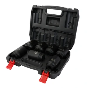JGO. DE 7 DADOS DE IMPACTO EXTRA LARGO CUADRO 1/2" FRACC.