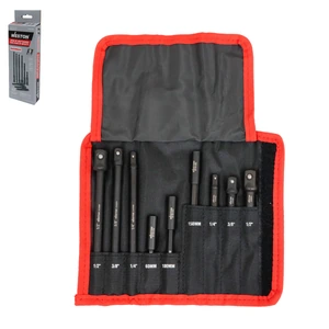 JGO. DE 9 ADAPTADORES PARA DADOS DE IMPACTO CUADRO 1/4" 3/8" Y 1/2"