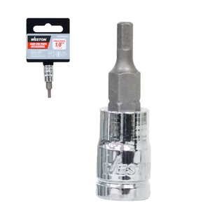 DADO CUADRO 1/4" CON PUNTA HEXAGONAL 1/8"