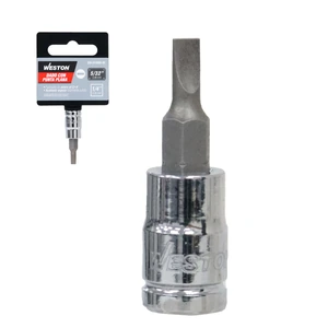 DADO CUADRO 1/4" CON PUNTA PLANA