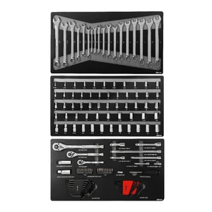 WESTON-DM-053030 / DM-053030 JGO. D/149 HERRAMIENTAS ORGANIZADOR D/ESPUMA CUADRO 1/4", 3/8" Y 1/2" FRACC. Y METRIC. P/MECANICO