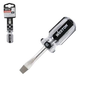 DESARMADOR TIPO TROMPO PLANO 1/4 X 1-1/2" MANGO PVC ASME-B107.600 (CAJA C/6 PZAS - PRECIO X PIEZA)