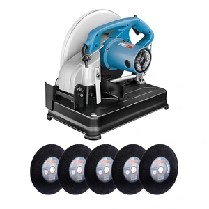 WESTON-KIT04-355CHOP / KIT04-355CHOP DISCO ABRASIVO 14" UNA MALLA WESTON (5 PZS) + CORTADORA DE METALES 14'' 2200W 3800RPM DONG CHENG