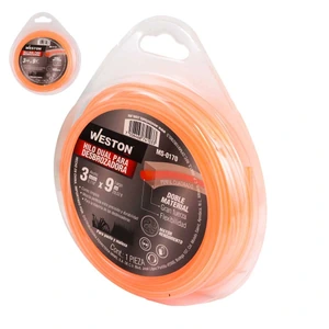 WESTON-MS-0170 / MS-0170 HILO DUAL P/DESBROZADORA EN BLISTER 3mm X 9m - NARANJA