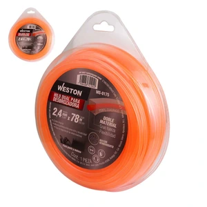 WESTON-MS-0175 / MS-0175 HILO DUAL P/DESBROZADORA EN BLISTER 2.4mm X 78m - NARANJA