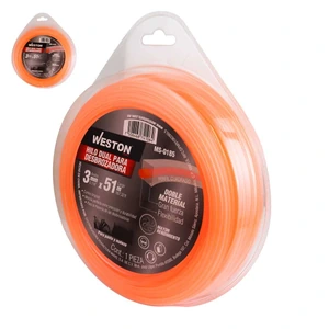 WESTON-MS-0185 / MS-0185 HILO DUAL P/DESBROZADORA EN BLISTER 3mm X 51m - NARANJA