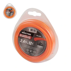 WESTON-MS-0230 / MS-0230 HILO REDONDO P/DESBROZADORA EN BLISTER 2.4mm X 12m - NARANJA