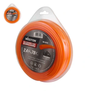 WESTON-MS-0245 / MS-0245 HILO REDONDO P/DESBROZADORA EN BLISTER 2.4mm X 78m - NARANJA