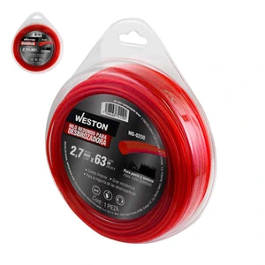 WESTON-MS-0250 / MS-0250 HILO REDONDO P/DESBROZADORA EN BLISTER 2.7mm X 63m - ROJO