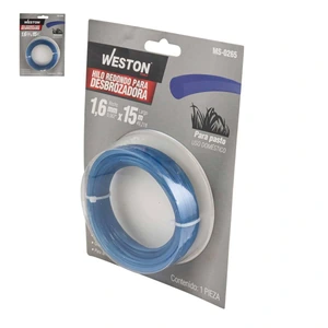 WESTON-MS-0265 / MS-0265 HILO REDONDO P/DESBROZADORA EN BLISTER 1.6mm X 15m - AZUL