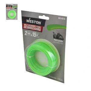 WESTON-MS-0270 / MS-0270 HILO REDONDO P/DESBROZADORA EN BLISTER 2.0mm X 15m - VERDE