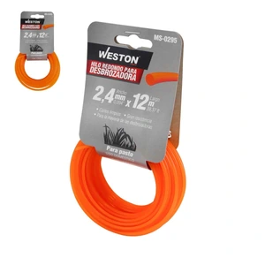 WESTON-MS-0295 / MS-0295 HILO REDONDO P/DESBROZADORA EN CABALLETE 2.4mm X 12m - NARANJA