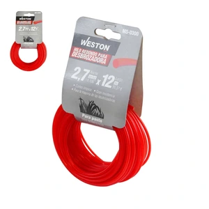WESTON-MS-0300 / MS-0300 HILO REDONDO P/DESBROZADORA EN CABALLETE 2.7mm X 12m - ROJO