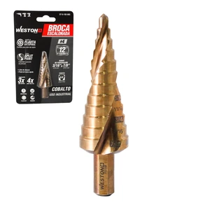 WESTON-ST-5-192-065 / ST-5-192-065 BROCA ESCALONADA ESPIRAL COBALTO #4 3/16'' - 7/8'' WESTON PLUS