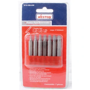 JGO.7 PZS.PUNTAS TORX A 1" (10,15,20,25,27,30,40)