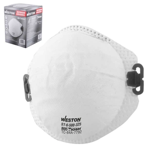 WESTON-ST-6-500-325 / ST-6-500-325 RESPIRADOR P/POLVO Y NEBLINA  N95 Certificado CDC (Precio x pieza - Empaque c/20 pzas)