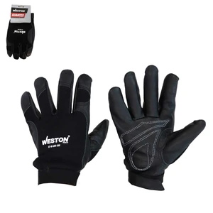 GUANTE DE TRABAJO DE PIEL DE RES USO GENERAL AJUSTABLE GANCHO Y FELPA PULGAR KEYSTONE 9.5"